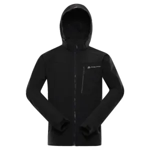 ALPINE PRO Lanc Černá Pánská softshellová bunda s membránou XL