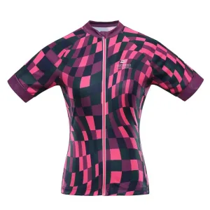 ALPINE PRO Sagena Růžová Dámský Cyklistický Dres S Cool-Dry M