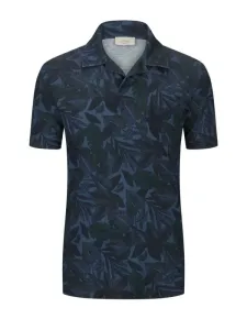 Nadměrná velikost: Altea, Polo tričko s celoplošným květinovým vzorem Modrá