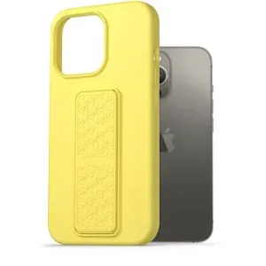 AlzaGuard Liquid Silicone Case with Stand pro iPhone 13 Pro žluté