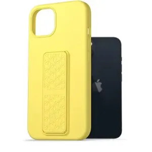 AlzaGuard Liquid Silicone Case with Stand pro iPhone 13 žluté