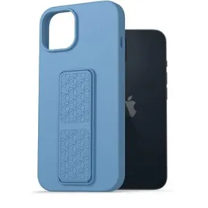 AlzaGuard Liquid Silicone Case with Stand pro iPhone 14 modré