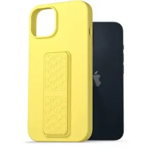 AlzaGuard Liquid Silicone Case with Stand pro iPhone 14 žluté