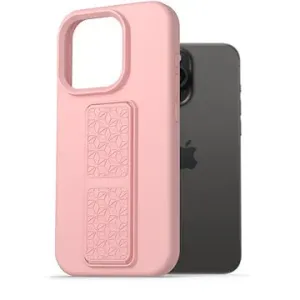 AlzaGuard Liquid Silicone Case with Stand pro iPhone 15 Pro Max růžové