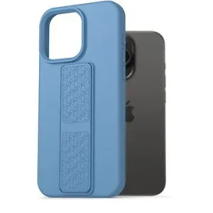 AlzaGuard Liquid Silicone Case with Stand pro iPhone 15 Pro modré