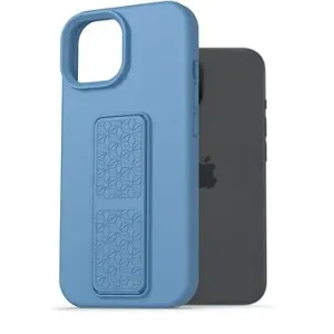 AlzaGuard Liquid Silicone Case with Stand pro iPhone 15 modré