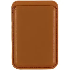AlzaGuard PU Leather Card Wallet Compatible with Magsafe hnědá