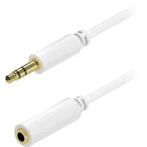 AlzaPower Core Audio 3.5mm Jack (M) to 3.5mm Jack (F) 1m bílý