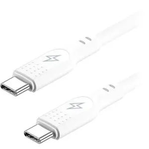 AlzaPower SilkCore USB-C / USB-C 2.0 5A, 240W, 1m, bílý