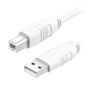 AlzaPower LinkCore USB-A to USB-B 2m bílý