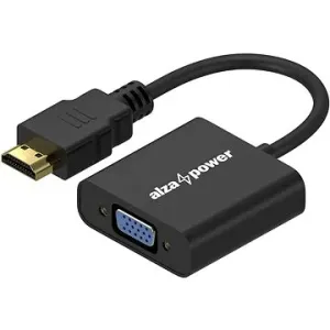 AlzaPower HDMI (M) to VGA (F) 0.18m matný černý