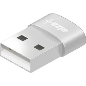 AlzaPower USB-A (M) na USB-C 2.0 (F) bílá