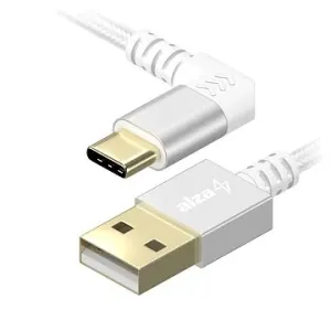 AlzaPower 90Core USB-A to USB-C 1m stříbrný