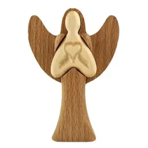 AMADEA Dřevěný anděl, masivní dřevo, výška 10 cm #4834320