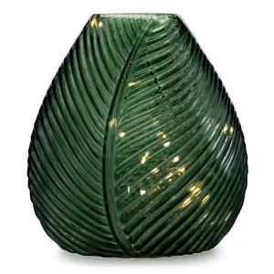 AmeliaHome LED dekorace Leida lahvově zelená, velikost 14*12,5*15