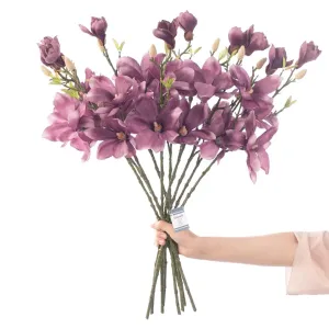 AmeliaHome Umělá květina MAGNOLI 10 ks fialová #4782905