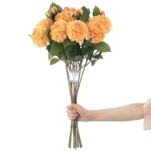 AmeliaHome Umělá květina PIWONI 10 ks oranžová #4782923