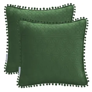Povlaky na polštáře AmeliaHome Meadore lahvově zelené, velikost 45x45*2