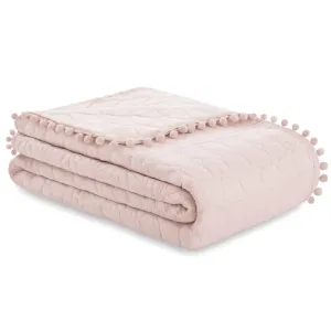 Přehoz na postel AmeliaHome Meadore IV pudrově růžový, velikost 240x260
