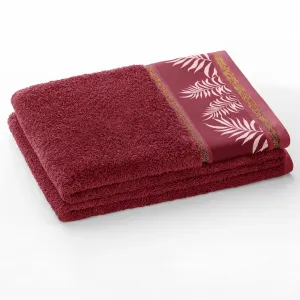 Bavlněný ručník AmeliaHome Pavos bordó, velikost 70x140