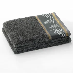 Bavlněný ručník AmeliaHome Pavos grafitový, velikost 50x90