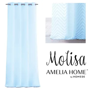 Záclona AmeliaHome Molisa světle modrá, velikost 140x250