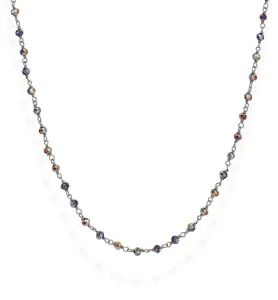 Amen Stylový stříbrný náhrdelník s krystaly Romance CLNVS 45 cm