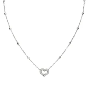 AMEN stříbrný náhrdelník se srdíčkem CLGOCUB3