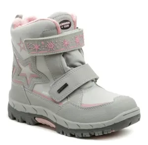 American Club HL45-20 šedo růžové dětské zimní boty - EU 34