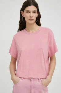 Tričko American Vintage růžová barva