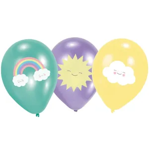 Amscan Latexové balónky - Duha a Obláček 6 ks #507273