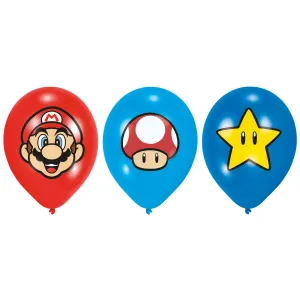Amscan Latexové balóny - Super Mario 6 ks #4083856