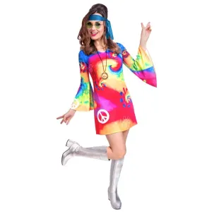 Amscan Dámský kostým - Hippie Velikost - dospělý: M #3988337