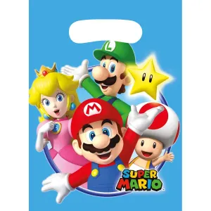 Amscan Dárkové tašky Super Mario 8 ks #3988647