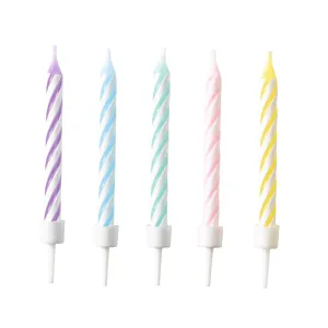 Amscan Pastelové narozeninové svíčky 10 ks #4083845