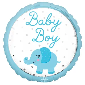 Amscan Fóliový balónek - Baby Boy modrý sloník
