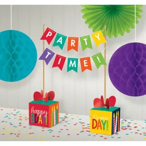Amscan Dekorácia na stôl Happy Birthday - dúhová #509629