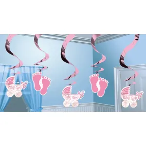 Amscan Dekorační viry - Baby Shower (růžové) #4076717