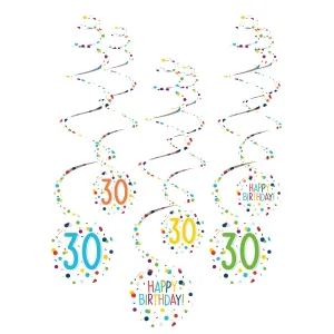 Amscan Dekorační viry - Happy Birthday Konfety 30 #4083912