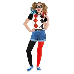 Amscan Detský kostým - Čierno-červená Harley Quinn Velikost - děti: 6 - 8 let #4810131