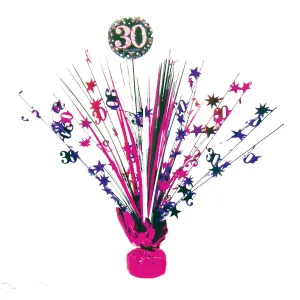 Amscan Dekorace na oslavu - třpytivé 30. narozeniny (růžová) #3988012