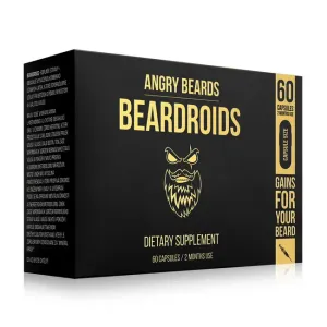 ANGRY BEARDS Doplněk stravy Beardroids - Vitamíny na růst vousů 60 ks