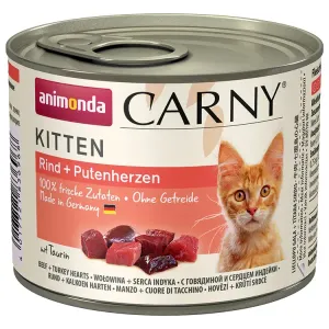 Konzerva ANIMONDA Carny Kitten hovězí + krůtí srdíčka 200g