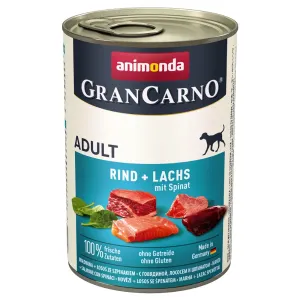 Animonda GranCarno Original Adult 6 x 400 g -  hovězí a losos se špenátem