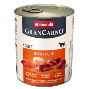 Animonda GranCarno Original 24 x 800 g + 3 x 85 g pudding snack zdarma - hovězí & kuře