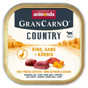 Animonda GranCarno Adult Country 44 × 150 g Výhodné balení  - Hovězí, husí a dýně