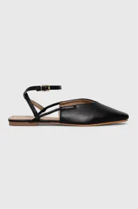 Baleríny Answear Lab Sweet Shoes černá barva, na plochém podpatku, s odkrytou patou