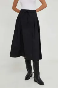 Bavlněná sukně Answear Lab černá barva, midi, áčková #5414286