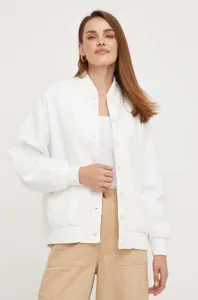 Bomber bunda Answear Lab bílá barva, přechodná, oversize