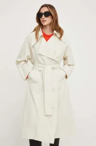 Kabát Answear Lab dámský, béžová barva, přechodný, bez zapínání #5253896
